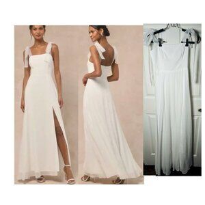 Lulus Radiant Romance White Tie-Strap Maxi Dress Size Medium NWOT